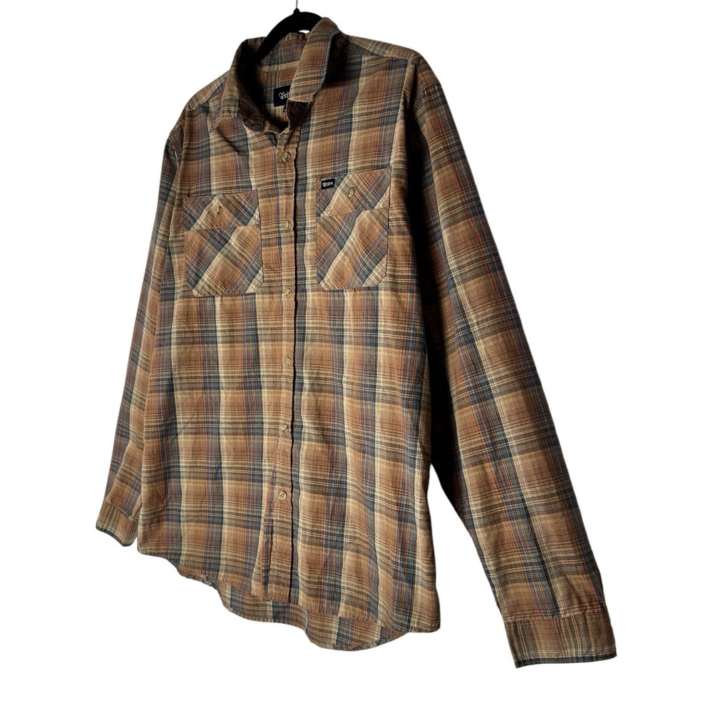 Brixton Shirt Mens Large Plaid Long Sleeve Button Front Classic - Picture 6 of 9